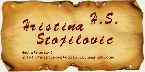 Hristina Stojilović vizit kartica